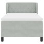 vidaXL Letto Box Spring con Materasso Grigio Chiaro 90x190 cm Velluto