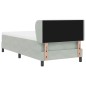 vidaXL Letto Box Spring con Materasso Grigio Chiaro 90x190 cm Velluto
