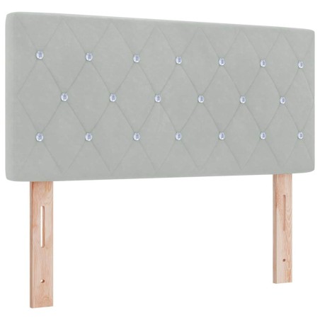 vidaXL Letto a contenitore con materasso Grigio chiaro 90x200 cm Velluto