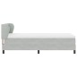 vidaXL Letto a contenitore con materasso Grigio chiaro 90x200 cm Velluto