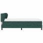 Letto Box Spring vidaXL con Materasso Verde Scuro 90x200 cm in Velluto