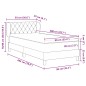 Letto Box Spring vidaXL con Materasso Verde Scuro 90x200 cm in Velluto