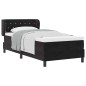 vidaXL Letto Box Spring con Materasso Nero 100x200 cm Velluto