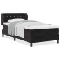 vidaXL Letto Box Spring con Materasso Nero 100x200 cm Velluto