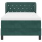 vidaXL Letto a Box con Materasso Verde Scuro 100x200 cm in Velluto