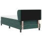 vidaXL Letto a Box con Materasso Verde Scuro 100x200 cm in Velluto