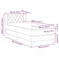 vidaXL Letto a Box con Materasso Verde Scuro 100x200 cm in Velluto