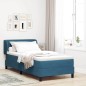 Letto a Molle con Materasso vidaXL Blu Scuro 100x200 cm Velluto Letto a Molle con Materasso vidaXL Blu Scuro 100x200 cm Velluto