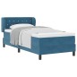 Letto a Molle con Materasso vidaXL Blu Scuro 100x200 cm Velluto Letto a Molle con Materasso vidaXL Blu Scuro 100x200 cm Velluto