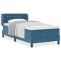 Letto a Molle con Materasso vidaXL Blu Scuro 100x200 cm Velluto Letto a Molle con Materasso vidaXL Blu Scuro 100x200 cm Velluto
