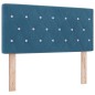 Letto a Molle con Materasso vidaXL Blu Scuro 100x200 cm Velluto Letto a Molle con Materasso vidaXL Blu Scuro 100x200 cm Velluto