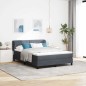 vidaXL Letto Box Spring con Materasso Grigio Scuro 140x190 cm in Velluto vidaXL Letto Box Spring con Materasso Grigio Scuro 140x190 cm in Velluto