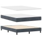 vidaXL Letto Box Spring con Materasso Grigio Scuro 140x190 cm in Velluto vidaXL Letto Box Spring con Materasso Grigio Scuro 140x190 cm in Velluto
