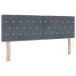 vidaXL Letto Box Spring con Materasso Grigio Scuro 140x190 cm in Velluto vidaXL Letto Box Spring con Materasso Grigio Scuro 140x190 cm in Velluto