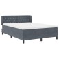 vidaXL Letto Box Spring con Materasso Grigio Scuro 140x190 cm in Velluto vidaXL Letto Box Spring con Materasso Grigio Scuro 140x190 cm in Velluto