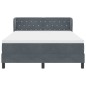 vidaXL Letto Box Spring con Materasso Grigio Scuro 140x190 cm in Velluto vidaXL Letto Box Spring con Materasso Grigio Scuro 140x190 cm in Velluto