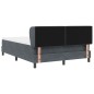 vidaXL Letto Box Spring con Materasso Grigio Scuro 140x190 cm in Velluto vidaXL Letto Box Spring con Materasso Grigio Scuro 140x190 cm in Velluto