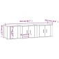 Set Mobili Porta TV 3 pz Bianco Lucido in Legno Multistrato