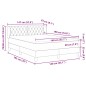 vidaXL Letto Box Spring con Materasso Verde Scuro 140x190 cm in Velluto
