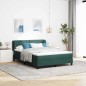 vidaXL Letto con Rete a Molle e Materasso Verde Scuro 140x200 cm in Velluto vidaXL Letto con Rete a Molle e Materasso Verde Scuro 140x200 cm in Velluto