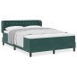 vidaXL Letto con Rete a Molle e Materasso Verde Scuro 140x200 cm in Velluto vidaXL Letto con Rete a Molle e Materasso Verde Scuro 140x200 cm in Velluto
