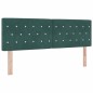 vidaXL Letto con Rete a Molle e Materasso Verde Scuro 140x200 cm in Velluto vidaXL Letto con Rete a Molle e Materasso Verde Scuro 140x200 cm in Velluto