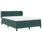 vidaXL Letto con Rete a Molle e Materasso Verde Scuro 140x200 cm in Velluto vidaXL Letto con Rete a Molle e Materasso Verde Scuro 140x200 cm in Velluto
