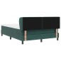 vidaXL Letto con Rete a Molle e Materasso Verde Scuro 140x200 cm in Velluto vidaXL Letto con Rete a Molle e Materasso Verde Scuro 140x200 cm in Velluto