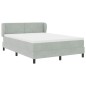 vidaXL Letto a Molle Box con Materasso Grigio Chiaro 160x200 cm Velluto vidaXL Letto a Molle Box con Materasso Grigio Chiaro 160x200 cm Velluto