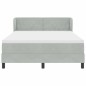 vidaXL Letto a Molle Box con Materasso Grigio Chiaro 160x200 cm Velluto vidaXL Letto a Molle Box con Materasso Grigio Chiaro 160x200 cm Velluto