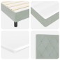 vidaXL Letto a Molle Box con Materasso Grigio Chiaro 160x200 cm Velluto vidaXL Letto a Molle Box con Materasso Grigio Chiaro 160x200 cm Velluto