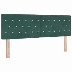 vidaXL Letto Box Spring con Materasso Verde Scuro 160x200 cm Velluto