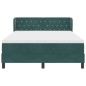 vidaXL Letto Box Spring con Materasso Verde Scuro 160x200 cm Velluto vidaXL Letto Box Spring con Materasso Verde Scuro 160x200 cm Velluto