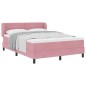 vidaXL Letto Box Spring con Materasso Rosa 160x200 cm Velluto vidaXL Letto Box Spring con Materasso Rosa 160x200 cm Velluto