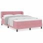 vidaXL Letto Box Spring con Materasso Rosa 160x200 cm Velluto vidaXL Letto Box Spring con Materasso Rosa 160x200 cm Velluto