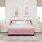 vidaXL Letto Box Spring con Materasso Rosa 160x200 cm Velluto vidaXL Letto Box Spring con Materasso Rosa 160x200 cm Velluto