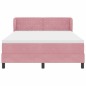 vidaXL Letto Box Spring con Materasso Rosa 160x200 cm Velluto vidaXL Letto Box Spring con Materasso Rosa 160x200 cm Velluto