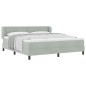 Letto con Box Spring e Materasso vidaXL Grigio chiaro 180x200 cm Velluto