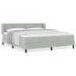 Letto con Box Spring e Materasso vidaXL Grigio chiaro 180x200 cm Velluto