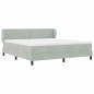Letto con Box Spring e Materasso vidaXL Grigio chiaro 180x200 cm Velluto