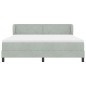 Letto con Box Spring e Materasso vidaXL Grigio chiaro 180x200 cm Velluto