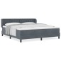 Letto Box Spring vidaXL con Materasso Grigio Scuro 180x200 cm in Velluto Letto Box Spring vidaXL con Materasso Grigio Scuro 180x200 cm in Velluto