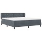 Letto Box Spring vidaXL con Materasso Grigio Scuro 180x200 cm in Velluto Letto Box Spring vidaXL con Materasso Grigio Scuro 180x200 cm in Velluto