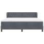 Letto Box Spring vidaXL con Materasso Grigio Scuro 180x200 cm in Velluto Letto Box Spring vidaXL con Materasso Grigio Scuro 180x200 cm in Velluto