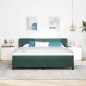 Letto Box Spring vidaXL con Materasso Verde Scuro 180x200 cm in Velluto