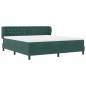 Letto Box Spring vidaXL con Materasso Verde Scuro 180x200 cm in Velluto