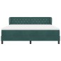 Letto Box Spring vidaXL con Materasso Verde Scuro 180x200 cm in Velluto