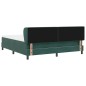 Letto Box Spring vidaXL con Materasso Verde Scuro 180x200 cm in Velluto