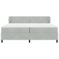 vidaXL Letto con Rete a Molle e Materasso Grigio Chiaro 200x200 cm Velluto vidaXL Letto con Rete a Molle e Materasso Grigio Chiaro 200x200 cm Velluto