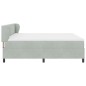 vidaXL Letto con Rete a Molle e Materasso Grigio Chiaro 200x200 cm Velluto vidaXL Letto con Rete a Molle e Materasso Grigio Chiaro 200x200 cm Velluto